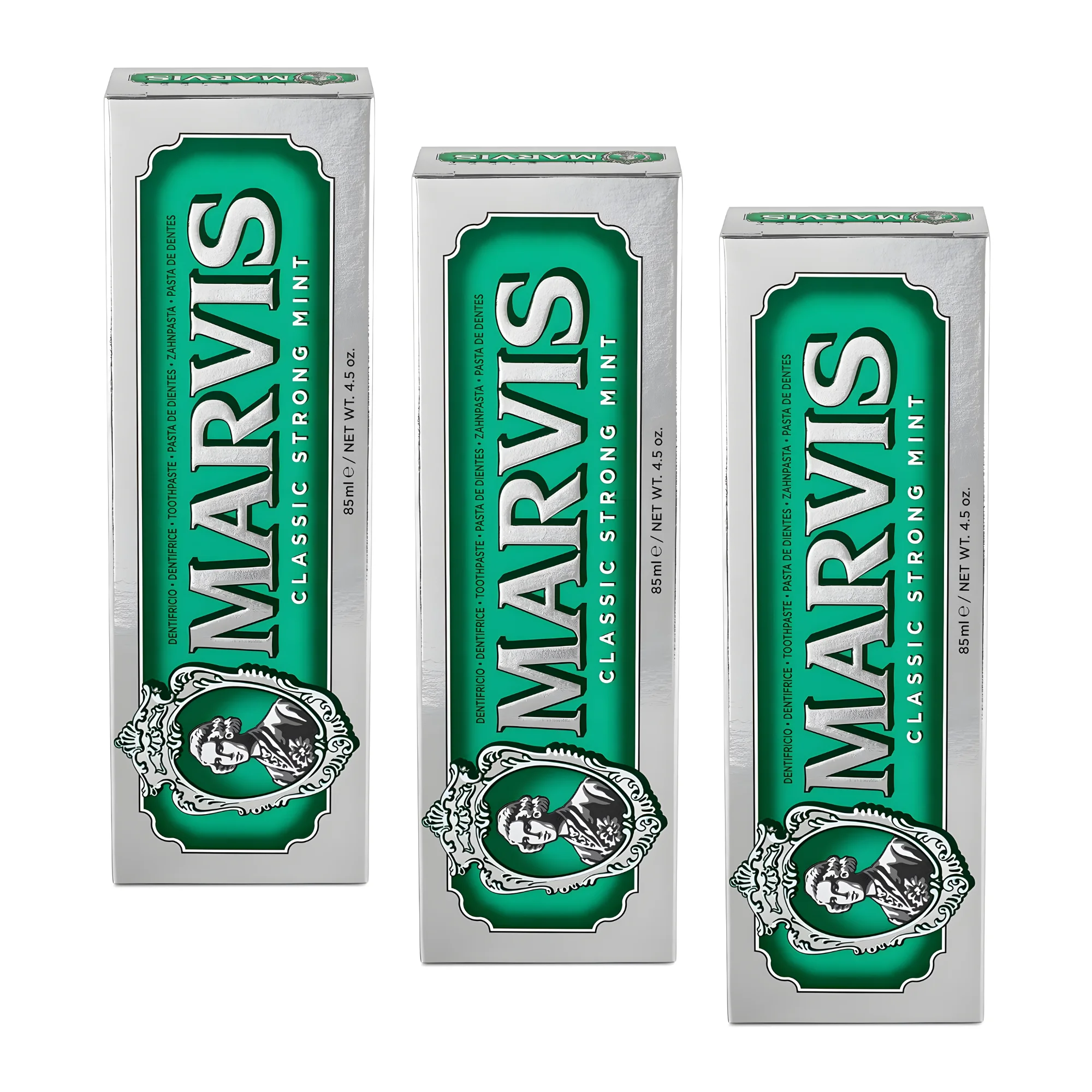 Pasta de Dientes Marvis Classic Strong Mint 85ml - Frescor Ártico Intensivo