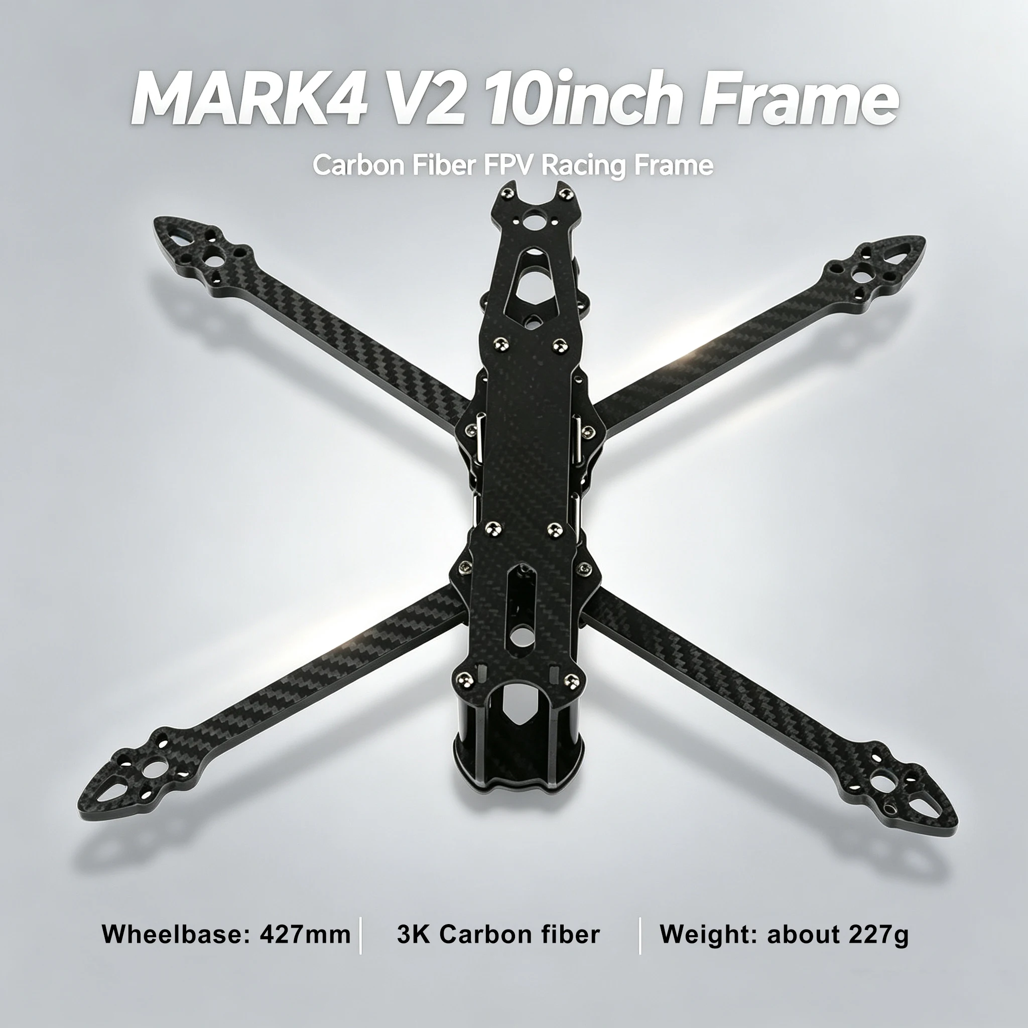Kit Marco Fibra Carbono Dron FPV MARK4 TrueX 10" 427mm