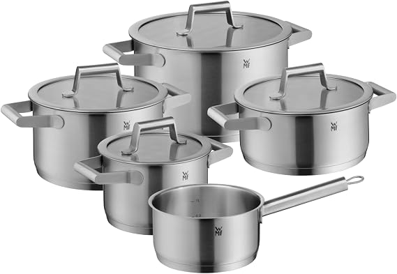 WMF Comfort Line - Juego de 5 Ollas de Inducción en Acero Inoxidable
