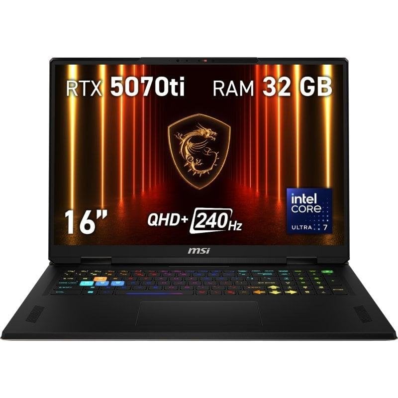 Portátil MSI Vector 16 HX AI A2XWHG-097XES con Intel Core Ultra 7, 32GB RAM y RTX 5070 Ti