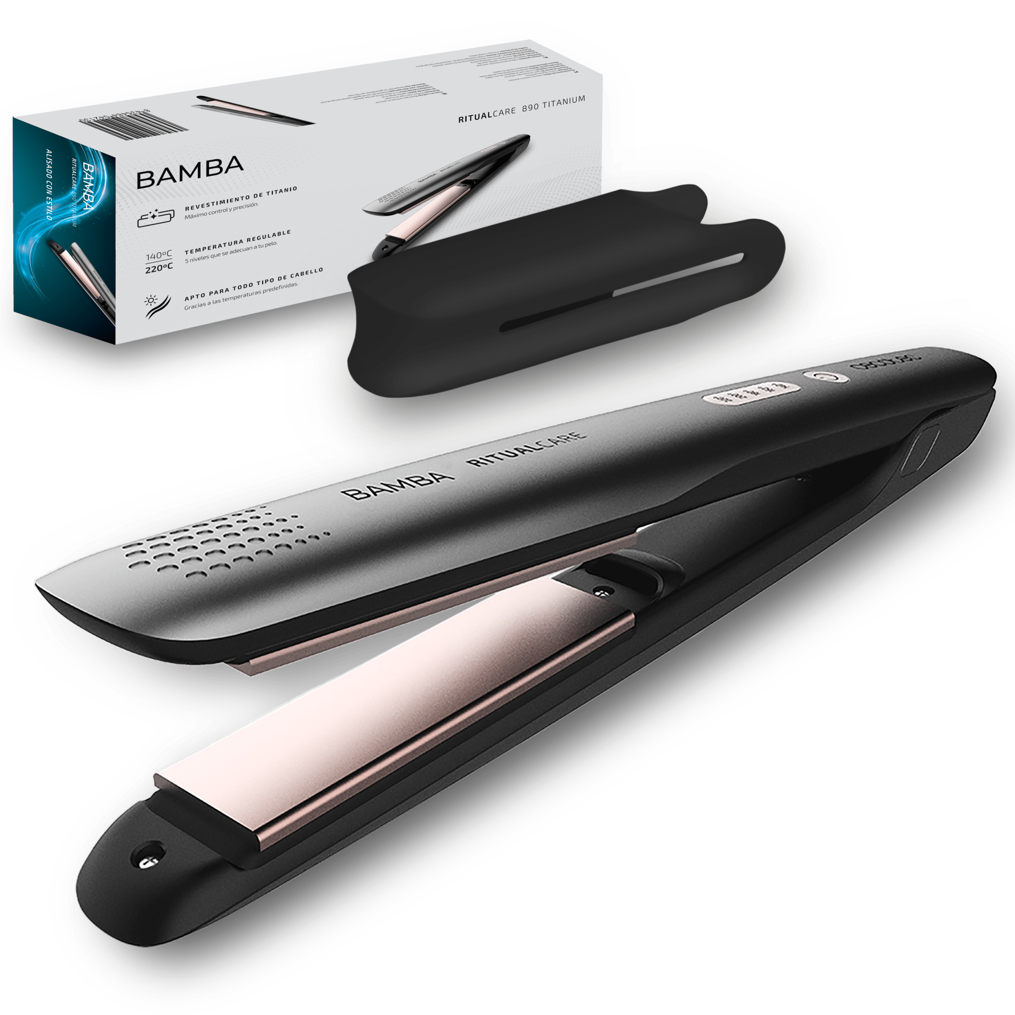 Plancha de Pelo Cecotec RitualCare 890 Titanium con Placas de Titanio