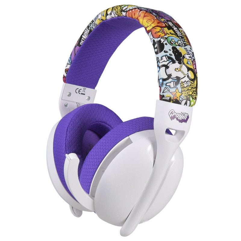 Auriculares Inalámbricos Indeca Graffiti Blancos para Gaming y Uso Diario