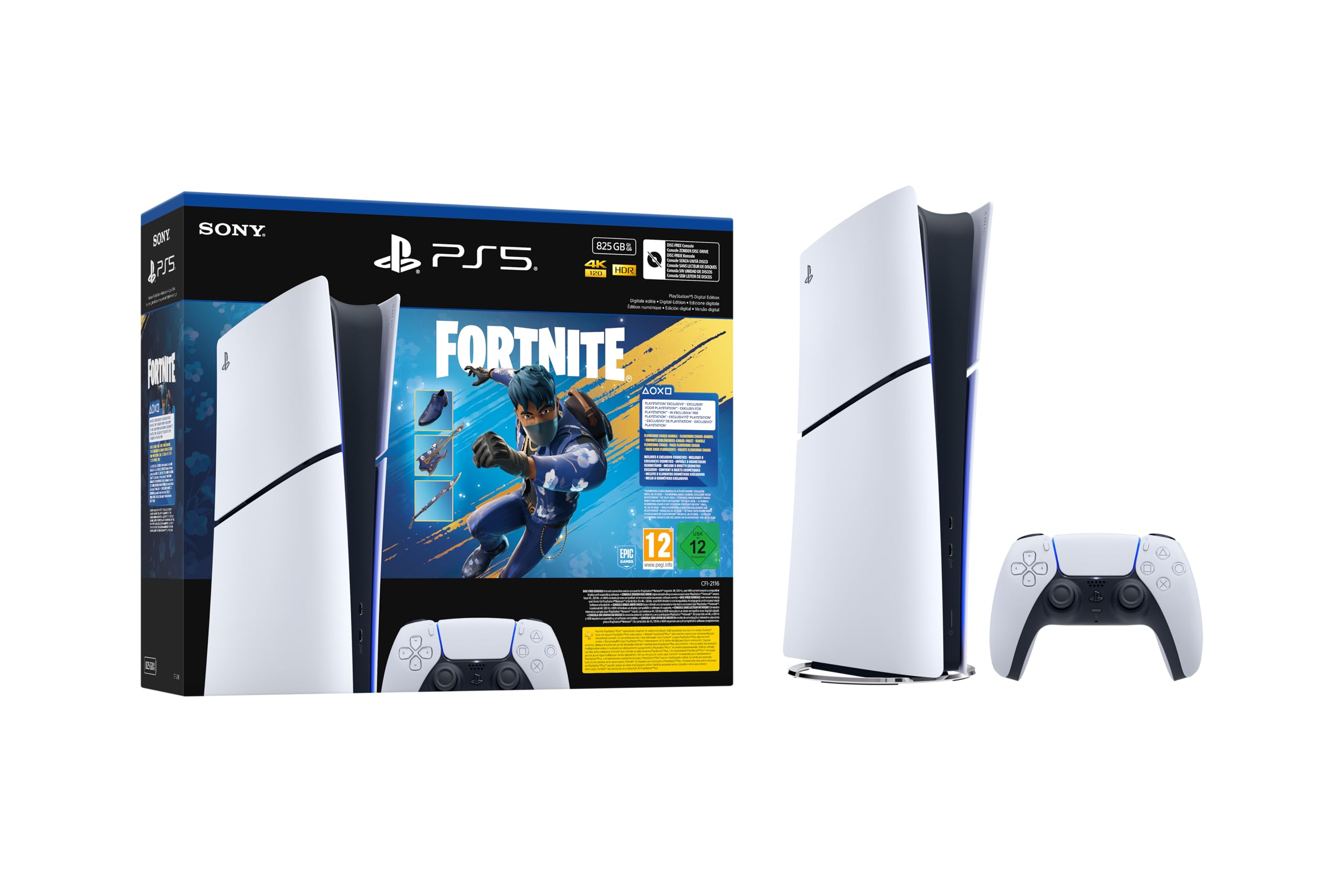 Consola Sony PlayStation 5 825GB Edición Bundle Fortnite Flowering Chaos