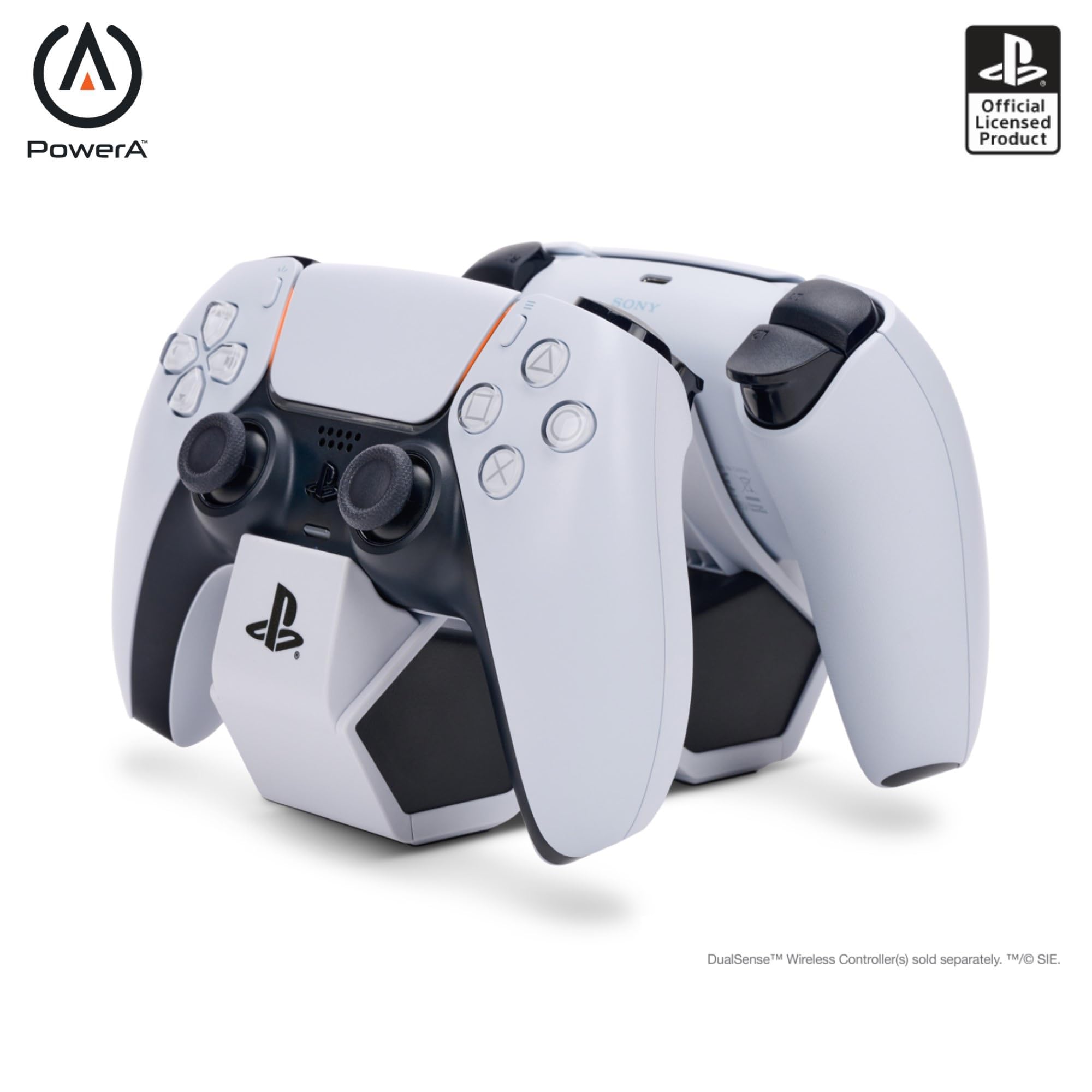 PowerA Cargador Rápido Dual para Mandos DualSense PS5 - Gris/Negro