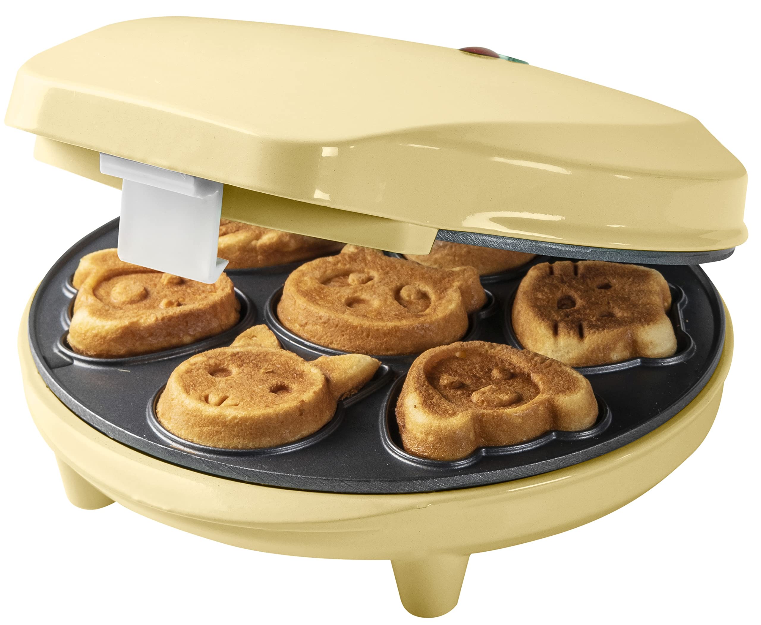 Bestron Gofrera Mini-Cookies con Motivos Animales - Amarillo