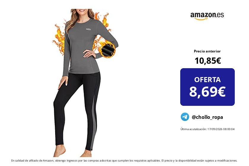 Conjunto Térmico Mujer para Deportes de Invierno y Actividades al Aire Libre