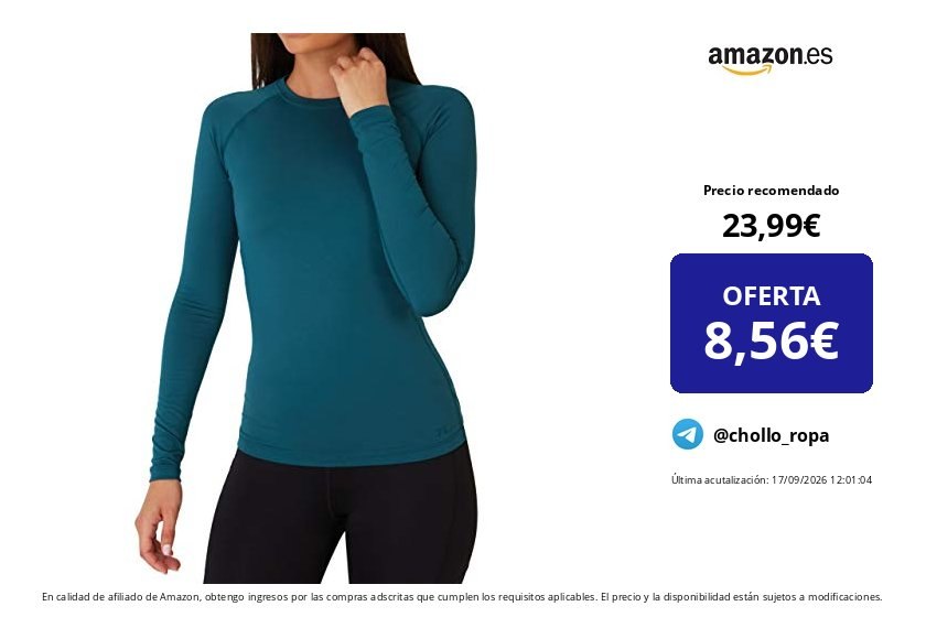 Camiseta Térmica Mujer TCA Ajustada Manga Larga con Tecnología SuperThermal