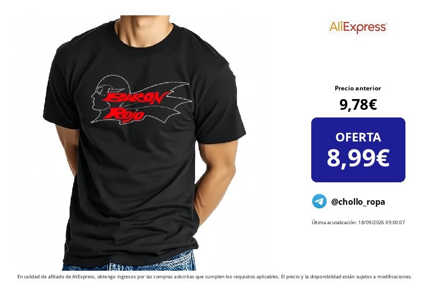 Camiseta Baron Rojo Heavy Metal Obus Mago De Oz para Hombre