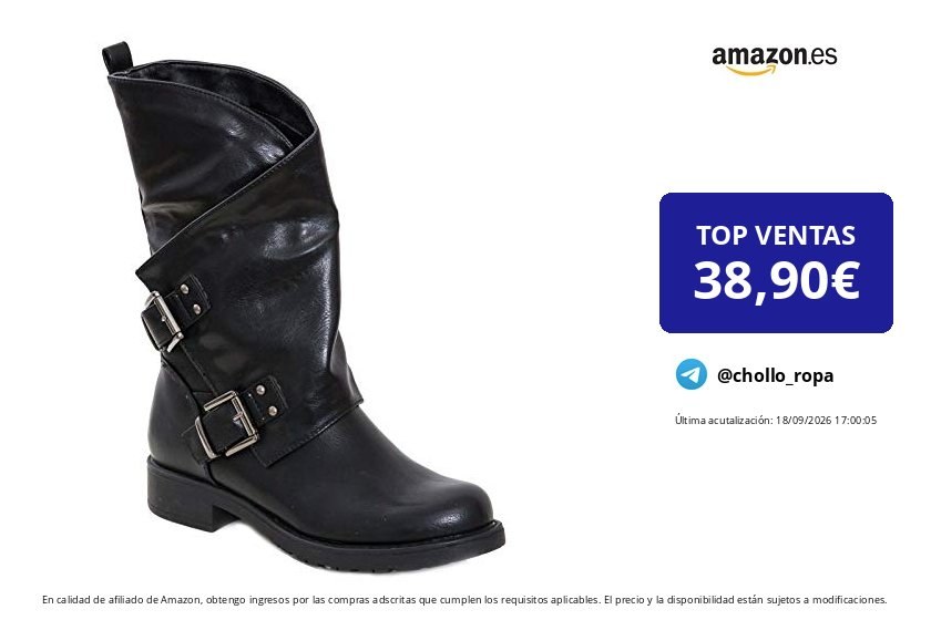 Botas de motorista Toocool SA9907 con hebillas para mujer