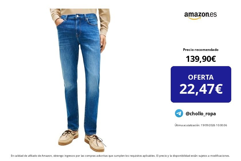 Vaqueros Slim Bleecker Jax Tommy Hilfiger para Hombre con Tejido Elástico