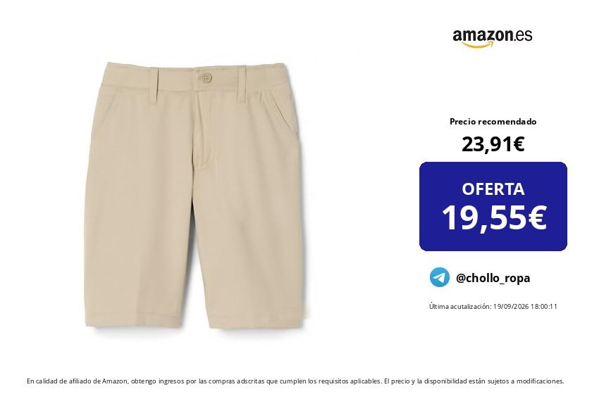 Pantalón Corto Deportivo Elástico French Toast para Niños Azul Marino