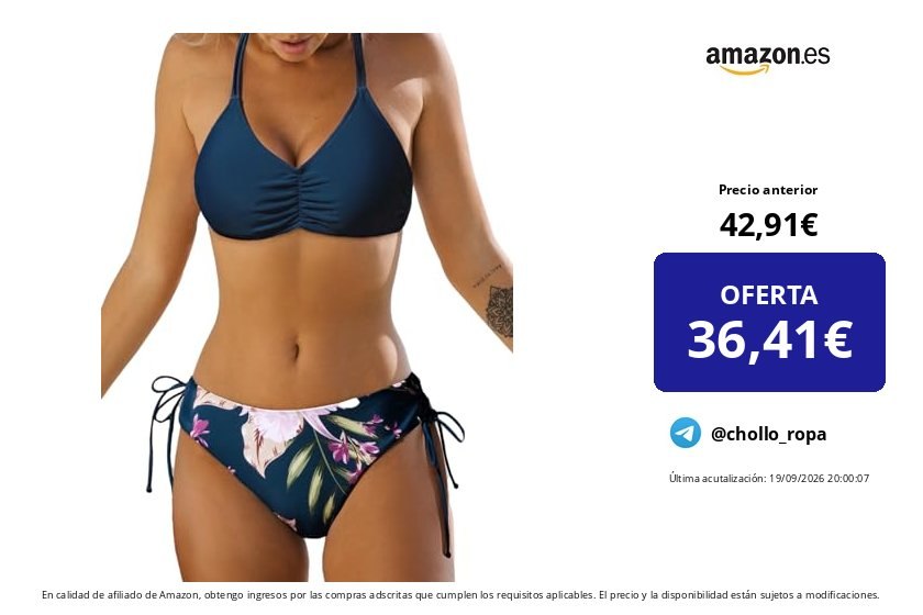 Conjunto Bikini CUPSHE Mujer Tirantes Trenzados y Braguita Reversible