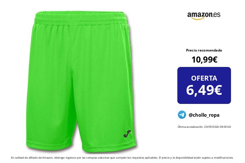 Pantalones Cortos Deportivos Joma Nobel para Niños en Verde Fluor