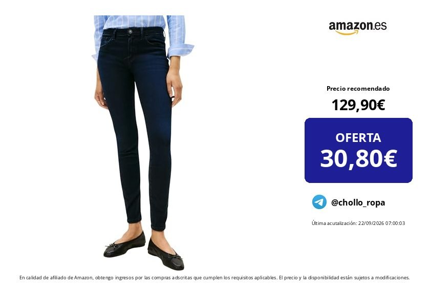 Vaqueros Tommy Hilfiger Mujer Nina Skinny Talle Medio Azul