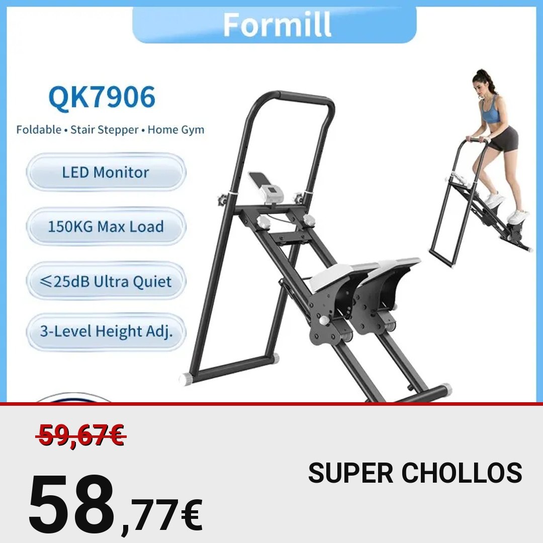 Formill QK-7906 Escaladora Plegable para Hogar con Pantalla LCD y Soporte 150KG