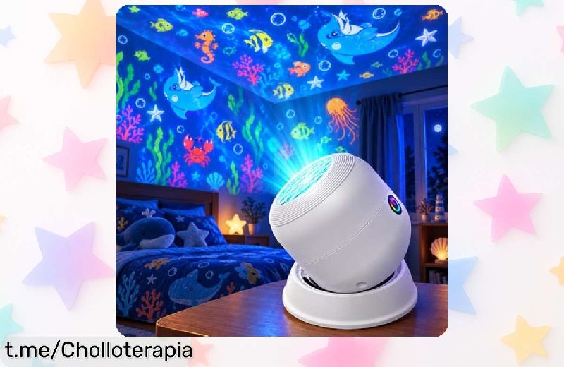 Proyector LED Rotatorio 360° HuaMuDM con Batería 10h