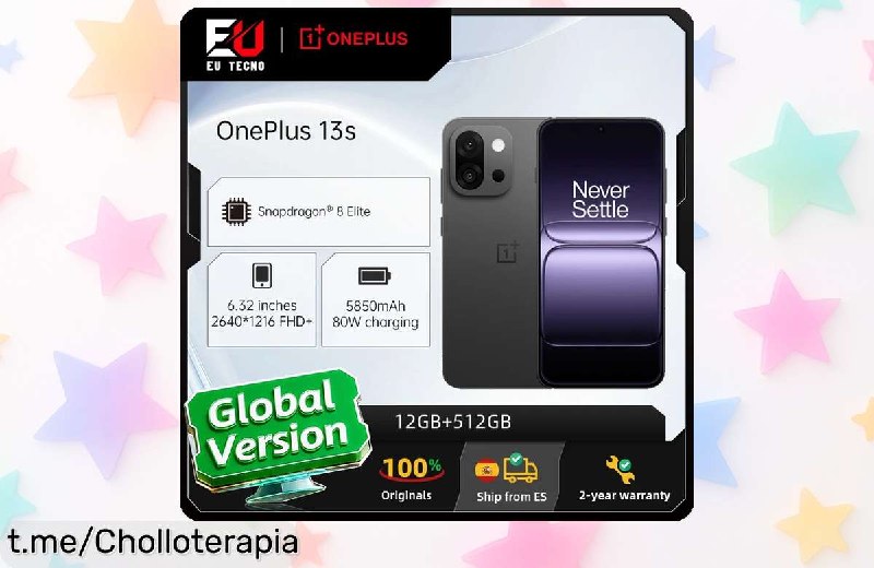 OnePlus 13s 5G: Potencia y Cámara Brutal con 12GB RAM y 512GB Almacenamiento