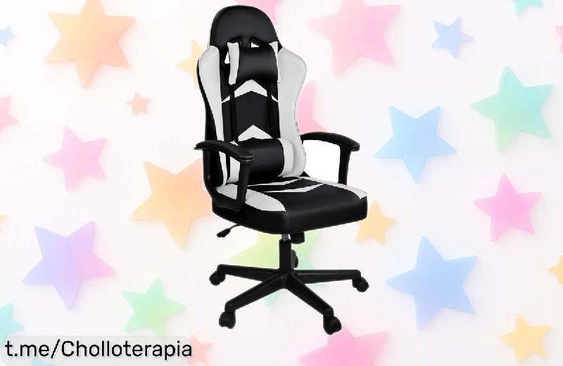 Silla Gaming TLovendo Ergonómica con Cojines Lumbar y Cervical