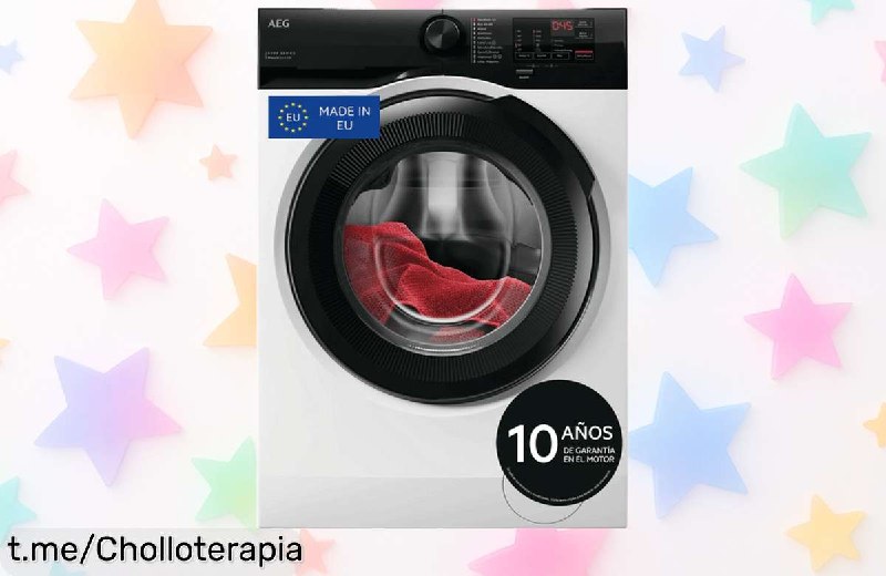 Lavadora AEG LFE6D94O4B Carga Frontal 9kg 1400rpm con IA Wash Assist