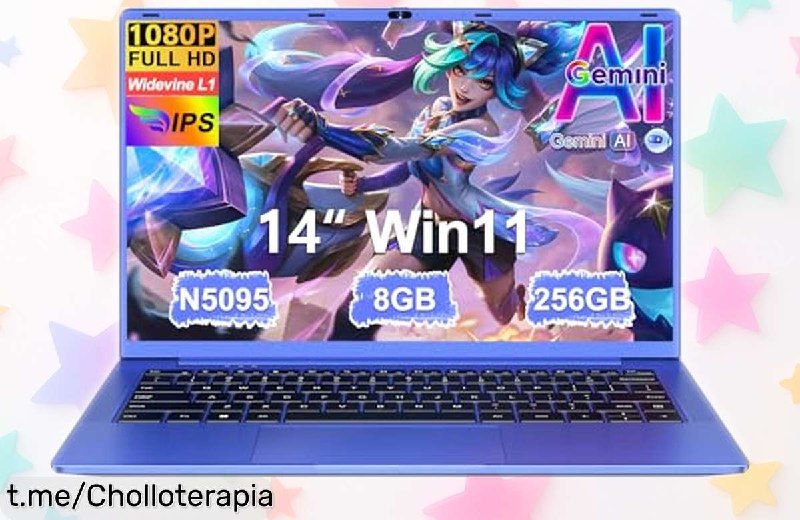 Portátil 14" Full HD Celeron N5095 8GB RAM 256GB SSD
