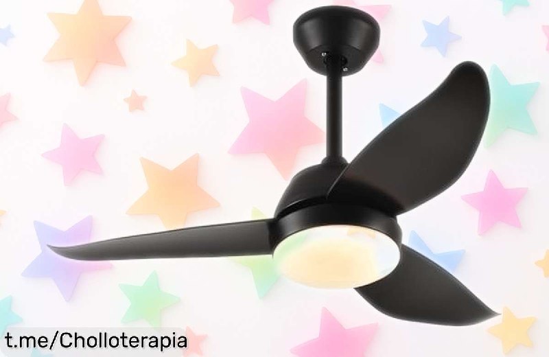 Ventilador de Techo YAZIONG LED con 6 Velocidades y Temporizador