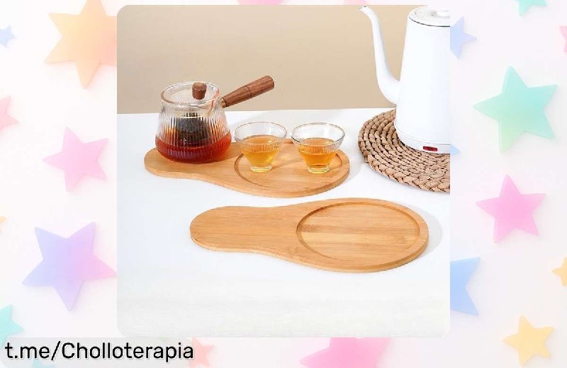 Bandeja de Madera Resistente para Servir y Decorar