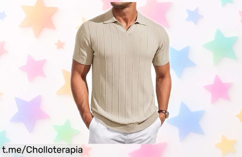 Polo Runcati Slim Fit Hombre Manga Corta Tejido Punto