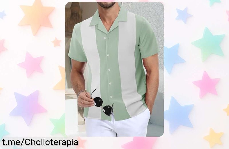 Blusa de Manga Corta para Hombre - Estilo Moderno y Versátil