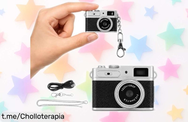 Mini Cámara Infantil 720P Resistente con Pantalla IPS para Niños
