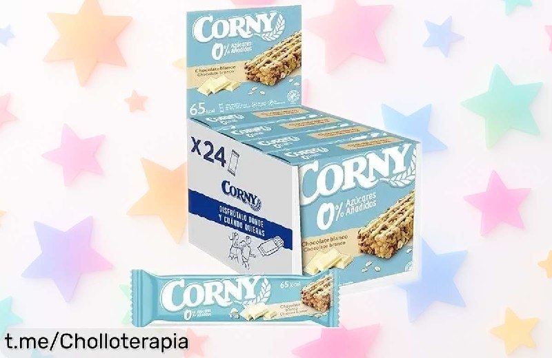 Pack Barritas Cereales Corny 0% Azúcar Chocolate Blanco (4x6uds)