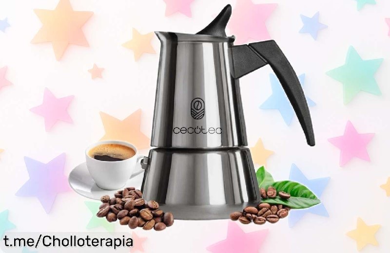 Cafetera Italiana Cecotec Piccolina 400 Acero Inoxidable para 4 Tazas