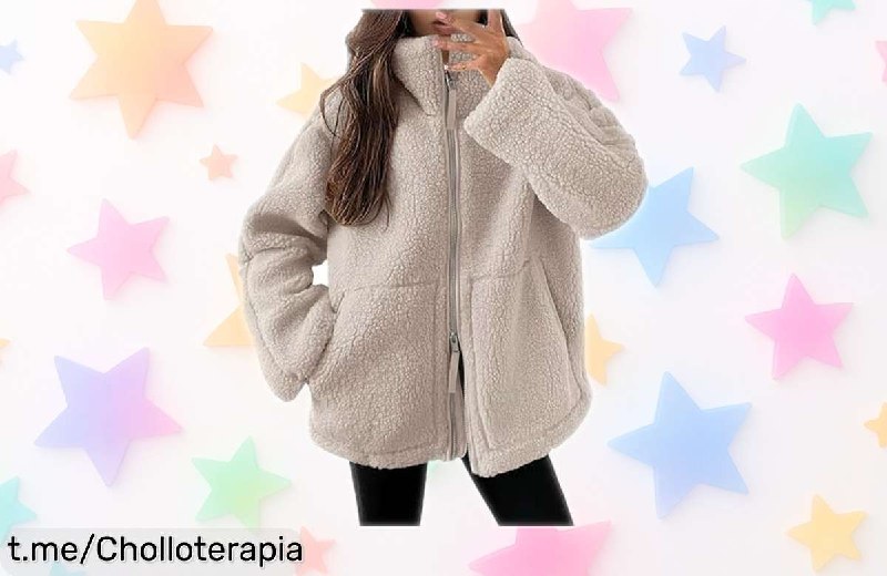 Forro Polar Cálido para Mujer con Cremallera y Capucha