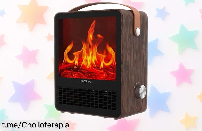 Calefactor Cerámico Cecotec ReadyWarm 1500 con Efecto Llama