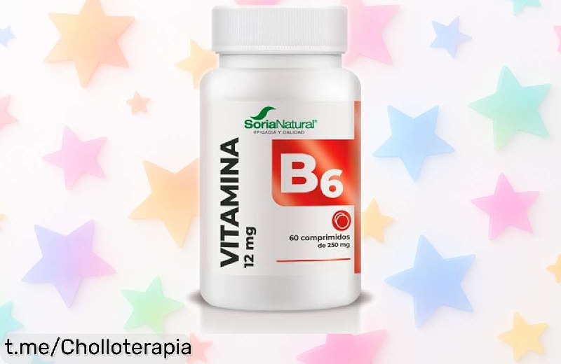 Vitamina B6 Soria Natural Vegana - 60 Comprimidos de Liberación Sostenida