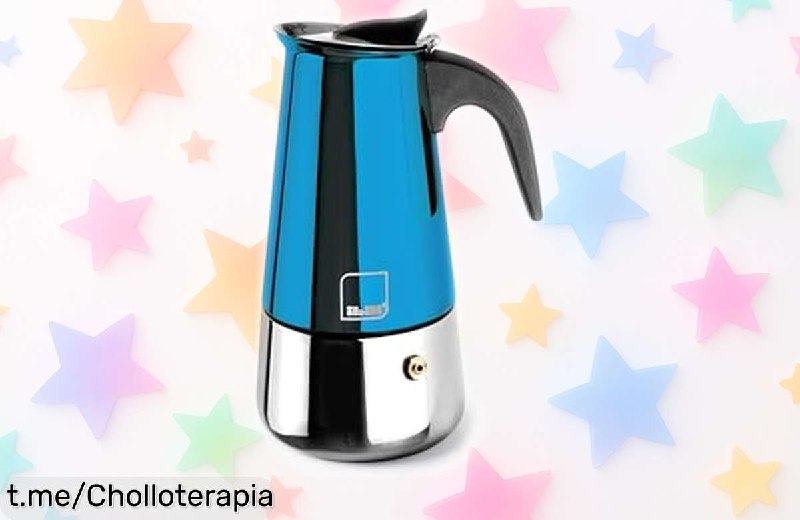Cafetera IBILI Moca Blue 10 Tazas Acero Inoxidable para Inducción