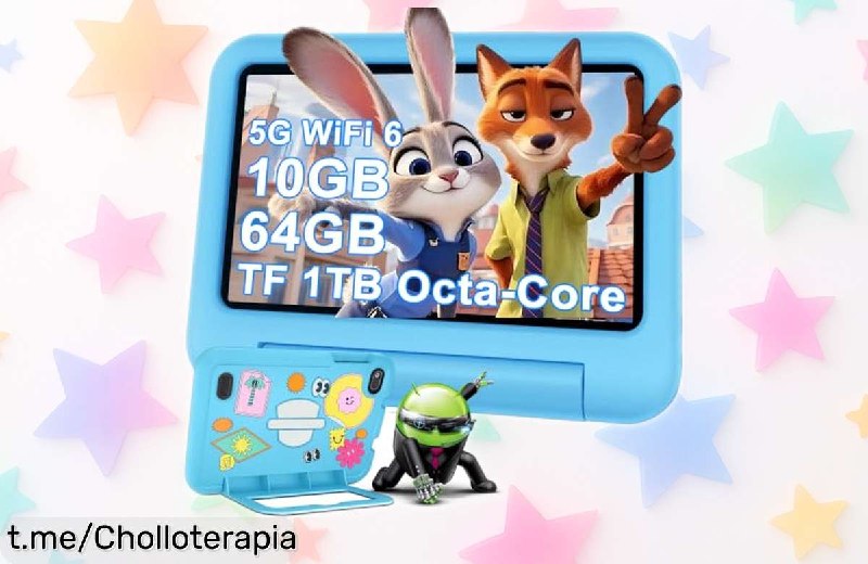 Tablet Infantil 7" Android 14 con WiFi 6 y 1TB Expansible