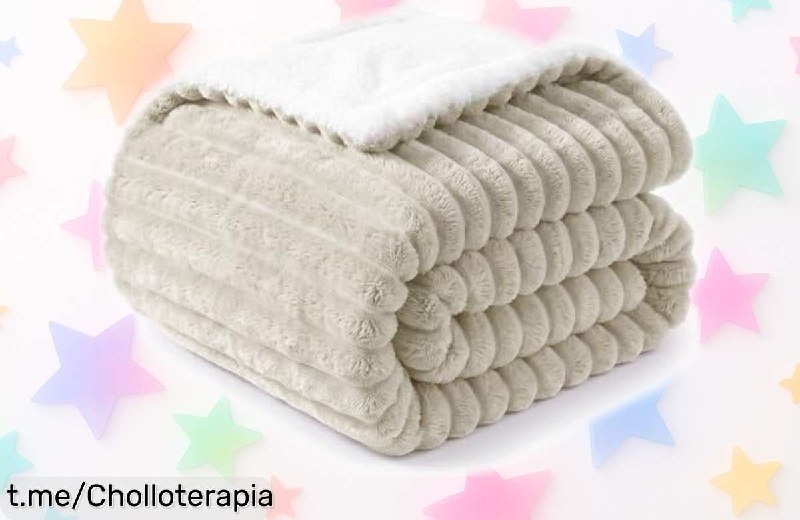 Manta WAVVE Reversible de Doble Cara para Sofá y Cama