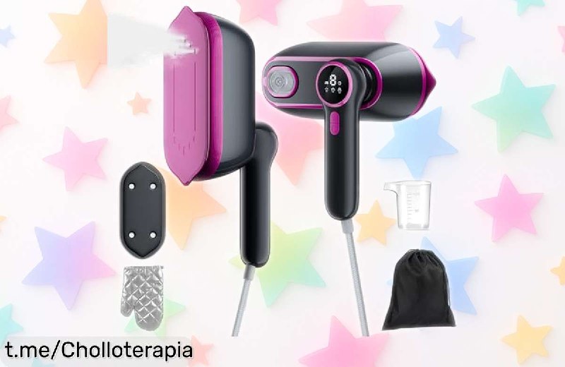Plancha Vertical Vapor 2 en 1 Portátil para Viaje