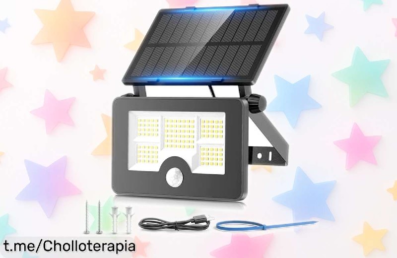 OHAYORI Luz Solar Exterior LED Potente con Sensor de Movimiento y USB