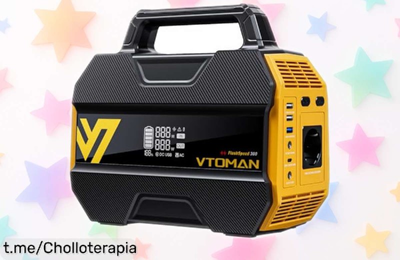 VTOMAN FlashSpeed 300 Generador Solar Portátil con Carga Rápida