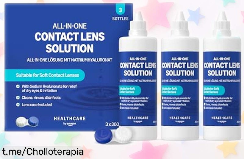 Pack 3 Botes Solución Hidratación Lentes Blandas Amazon con Ácido Hialurónico