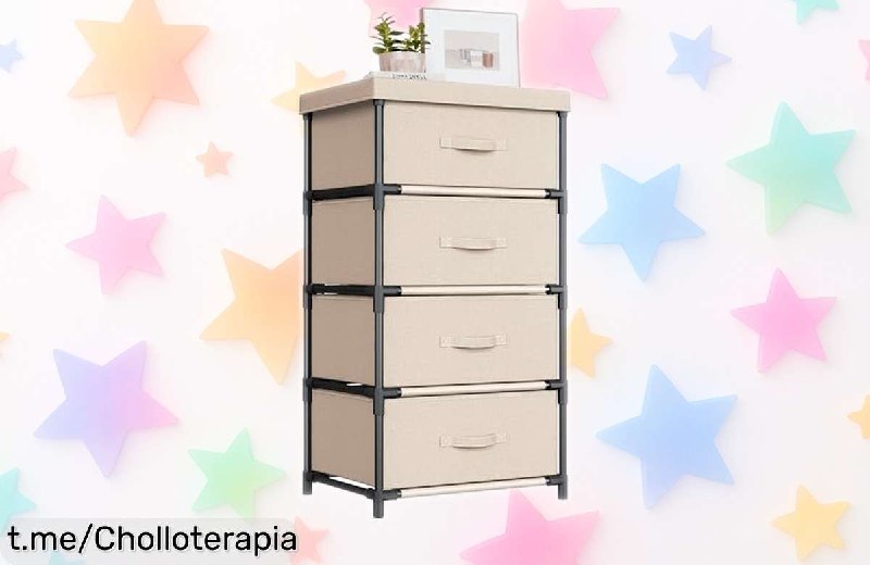 Cajonera Metálica WANGIRL de 4 Cajones con Estructura Reforzada