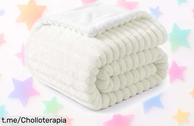 Manta Doble WAVVE Calentita y Lavable para Sofá y Cama