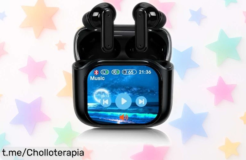 Auriculares Bluetooth Premium Intrauriculares con Pantalla Táctil y 40h de Batería