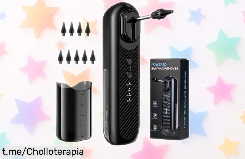 OHFAMO Limpiador de Oídos Eléctrico con 5 Modos y Carga USB-C