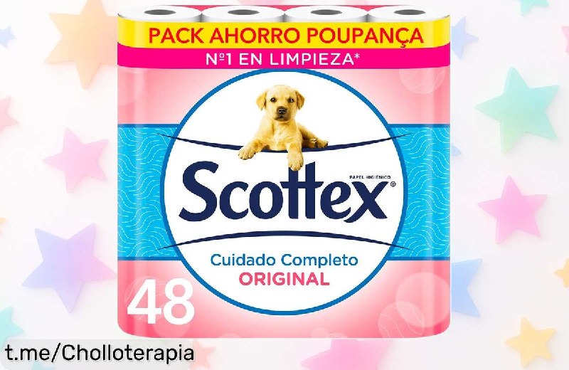 Pack 48 Rollos Papel Higiénico Scotttex Cuidado Completo