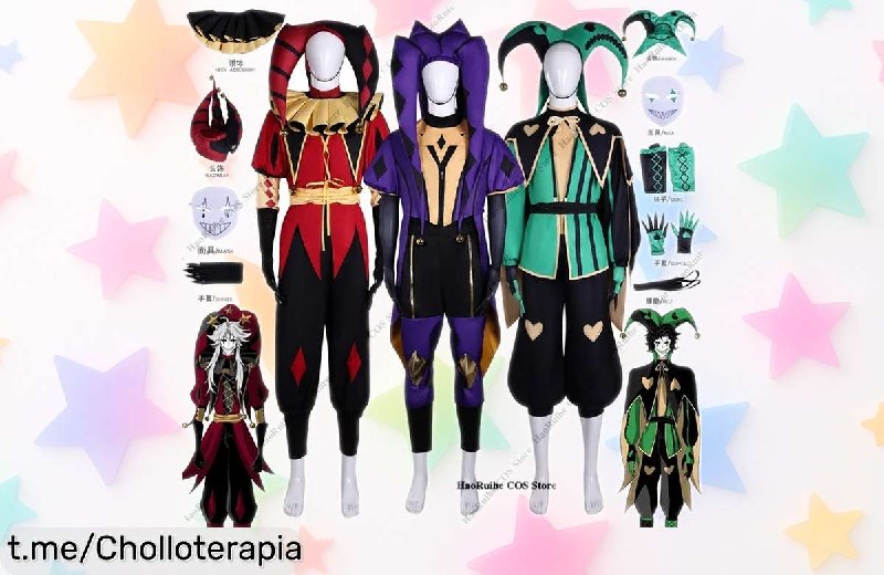 Disfraz Payaso Pierrot Adulto Completo con Peluca y Uniforme Estilo Joker