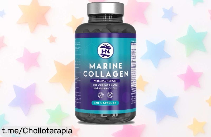Colágeno Marino Hidrolizado HN 120 Cápsulas con Vitamina C y Ácido Hialurónico