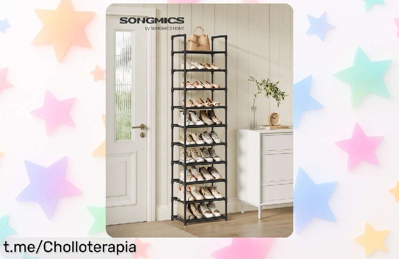 Zapatero SONGMICS 10 Baldas de Metal Resistente - Orden y Estilo
