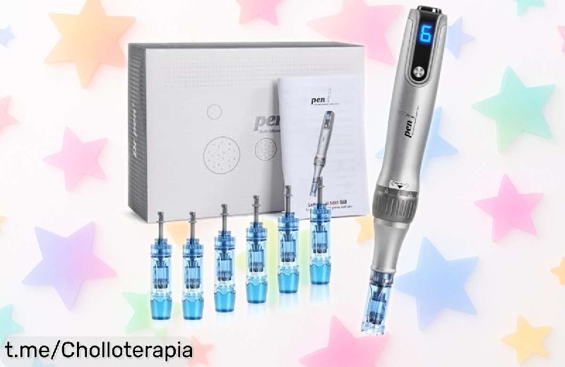 Dermapen M8S Profesional con 6 agujas y 6 cartuchos - Cuidado de Piel Avanzado
